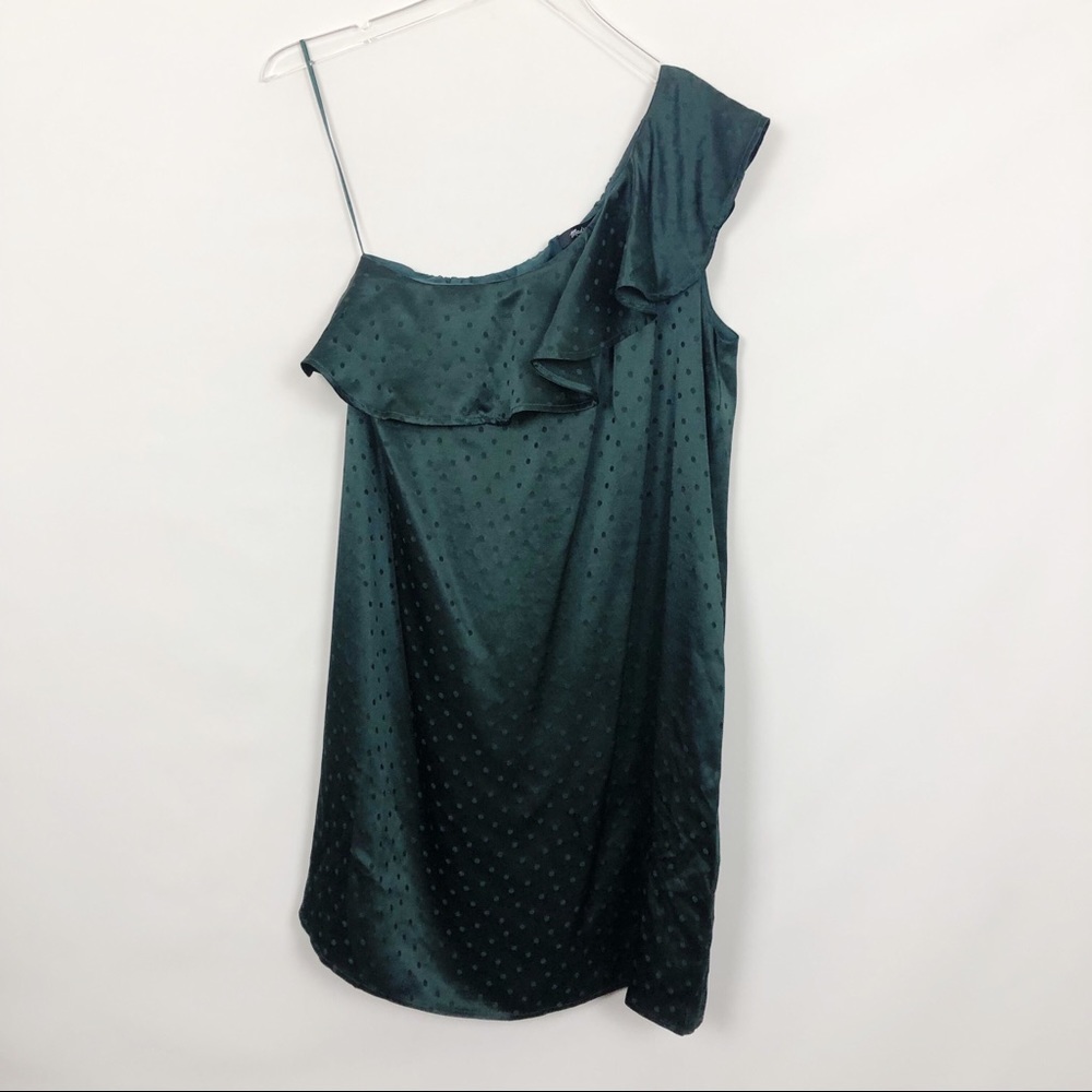 Madewell Green Ruffled One Shoulder Dancefloor 2 - Picture 1 of 8